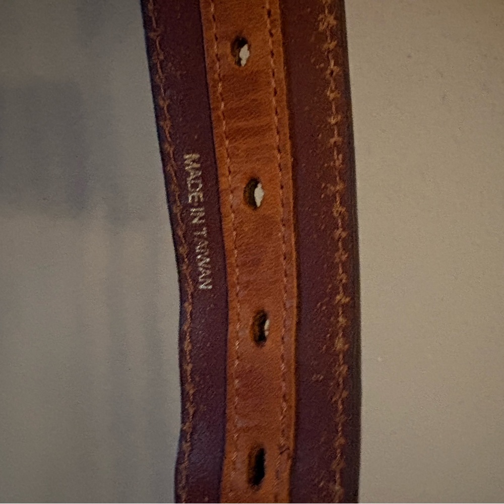 Ariat Men's Genuine Brown Leather Embroidered Aztec Western Buck Lace Belt 32 - Picture 5 of 7